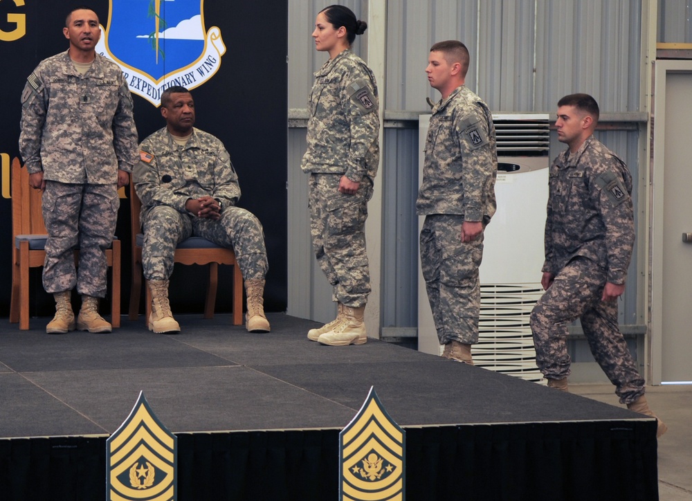 'No Fear' Battalion Holds NCO Induction Ceremony in Southwest Asia