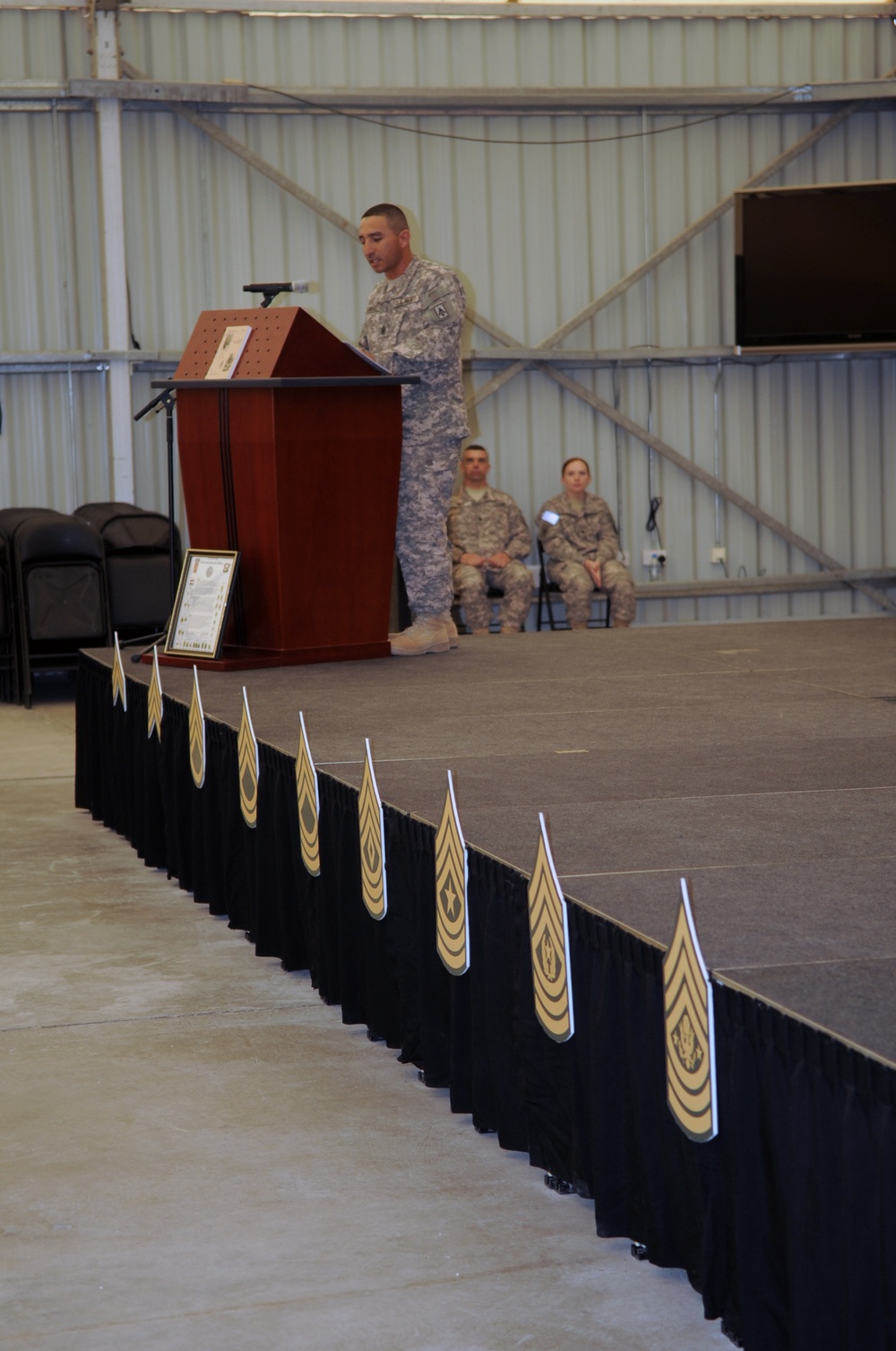 'No Fear' Battalion Holds NCO Induction Ceremony in Southwest Asia