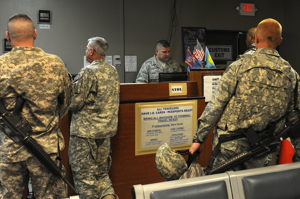 455th Expeditionary Aerial Port Squadron at PAX Terminal