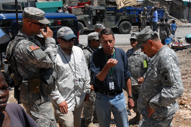 Task force commander visits displaced persons camp