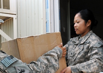 Neither rain, nor sandstorm, nor heat ...DSTB mail orderlies deliver hope