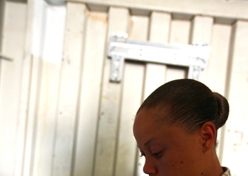 the postal warehouse at Camp Leatherneck