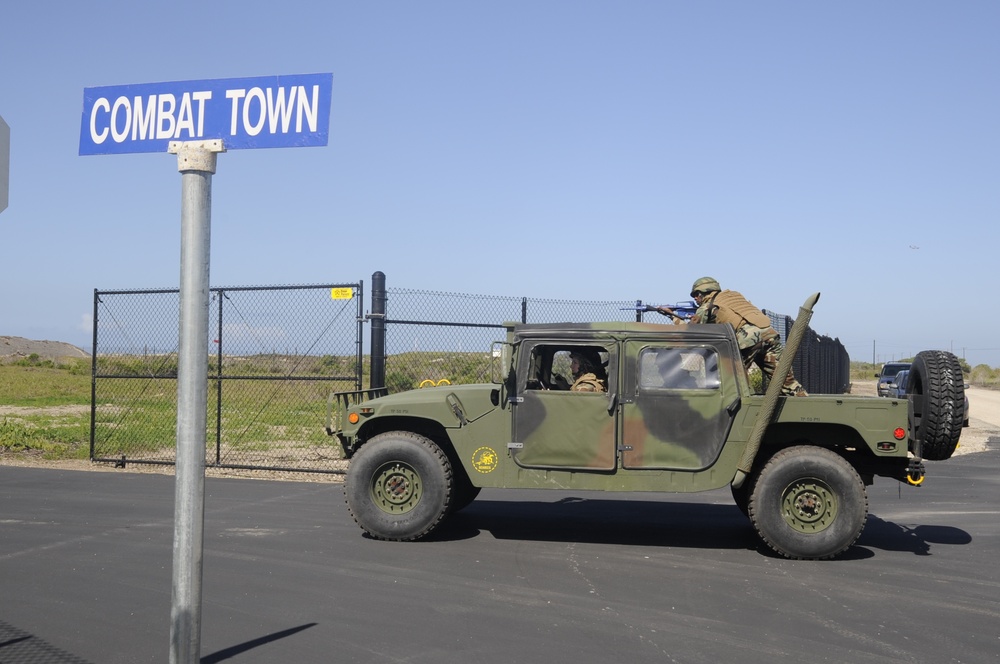 the gate to the IED training facility at Point Mugu