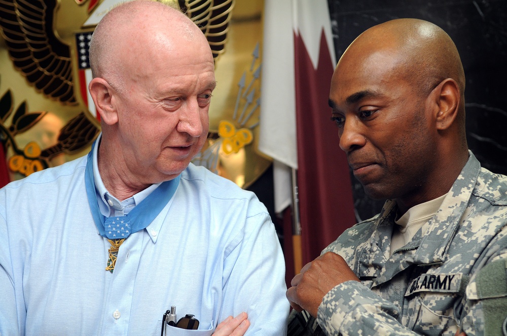 Medal of Honor Recipients Meet Troops in Qatar