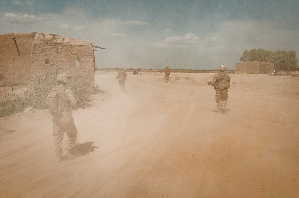 Marines Patrol the Streets of Marjah