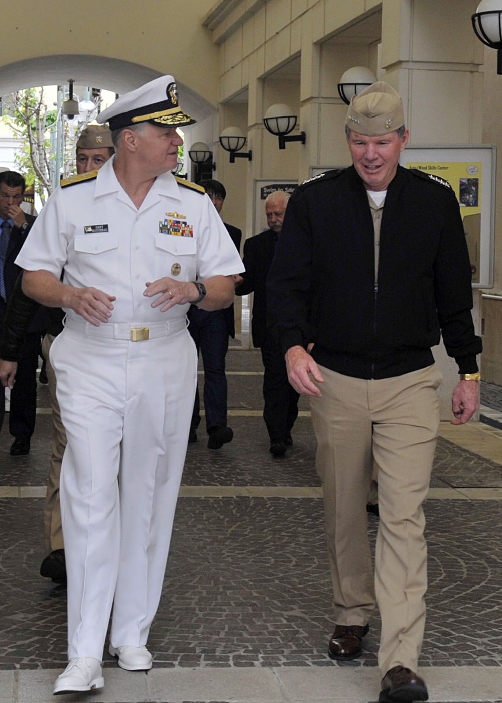 Adm. Gary Roughead stop at Naval Support Activity Naples