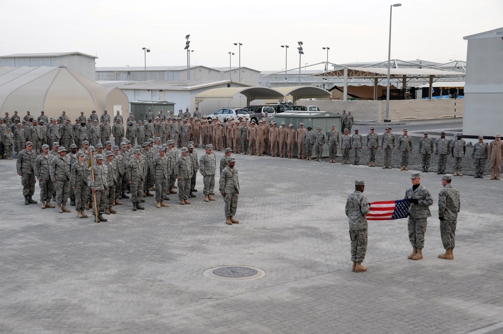 380th Renders a Salute to the American Flag