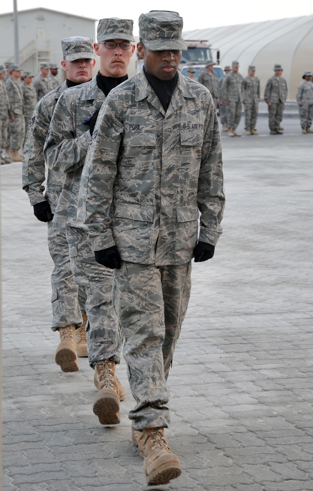 380th Renders a Salute to the American Flag