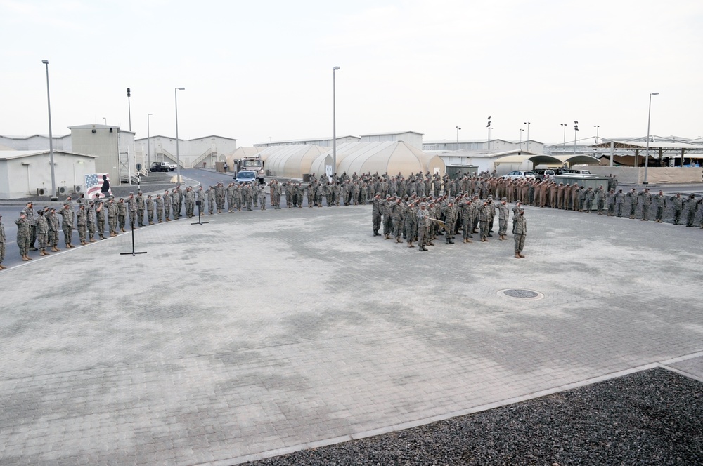 380th Renders a Salute to the American Flag