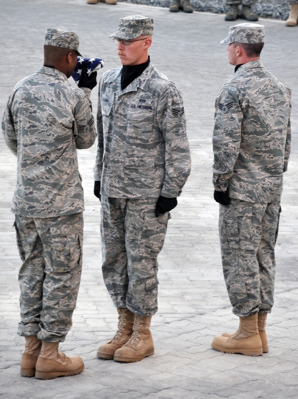 380th Renders a Salute to the American Flag