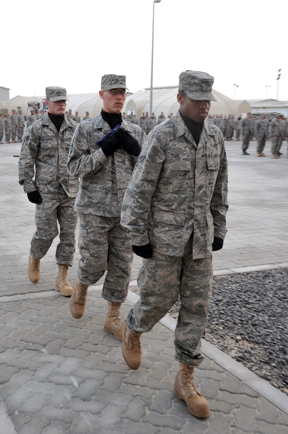 380th Renders a Salute to the American Flag