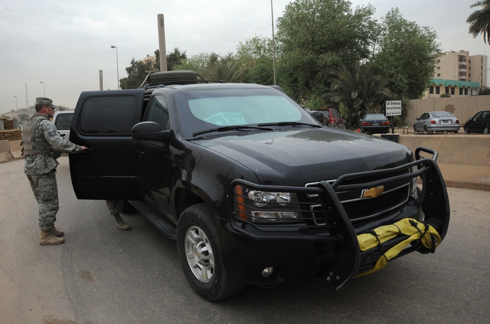 Airmen secure U.S. Embassy in Iraq