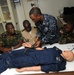 African sailors learn combat lifesaver skills aboard Gunston Hall
