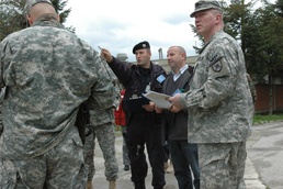 KFOR, KP work together to plan response exercise in Gjilan/Gnjilane