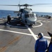 Helicopter lands on USS Laboon