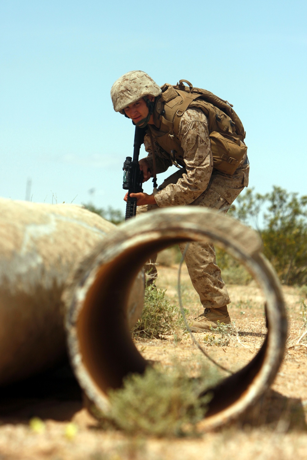 Combat Center Marines train to counter IED threats at Range 800