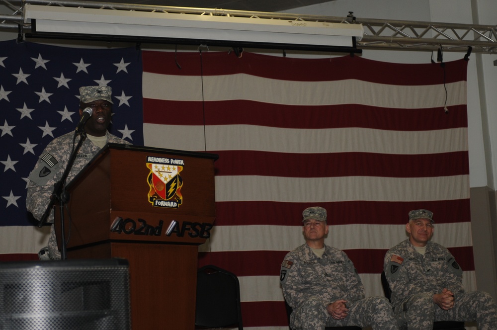 402nd Army Field Support Brigade welcomes new commander