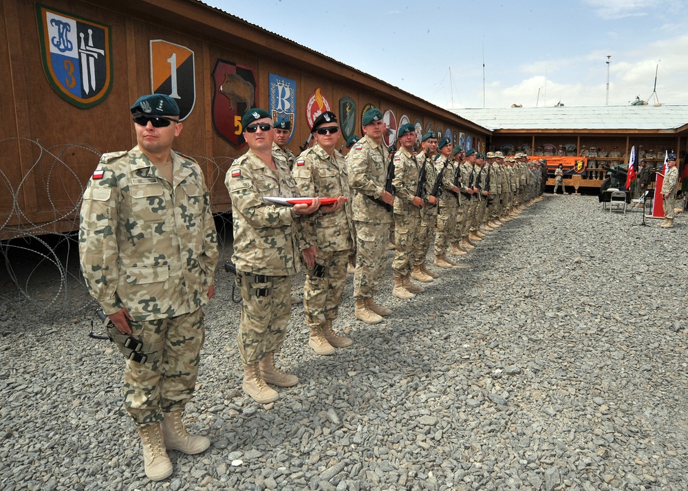 Task Force White Eagle Changes Command at FOB Ghazni