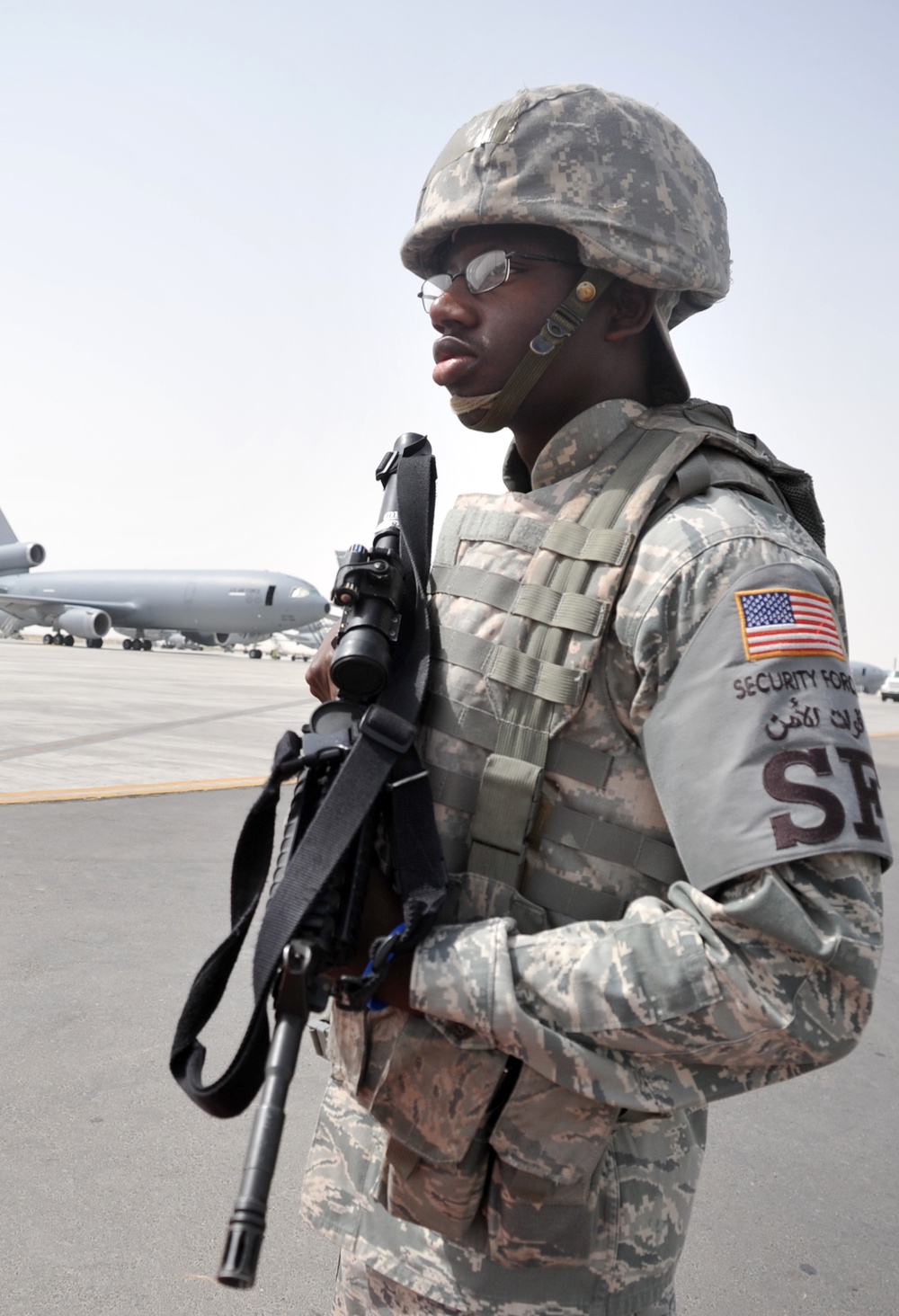 Columbus Airman First Class, Atkinson Native, Provides Security, Force Protection for Southwest Asia Wing