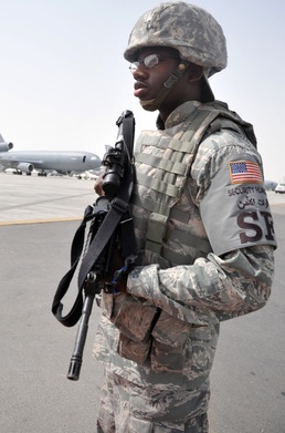 Columbus Airman First Class, Atkinson Native, Provides Security, Force Protection for Southwest Asia Wing
