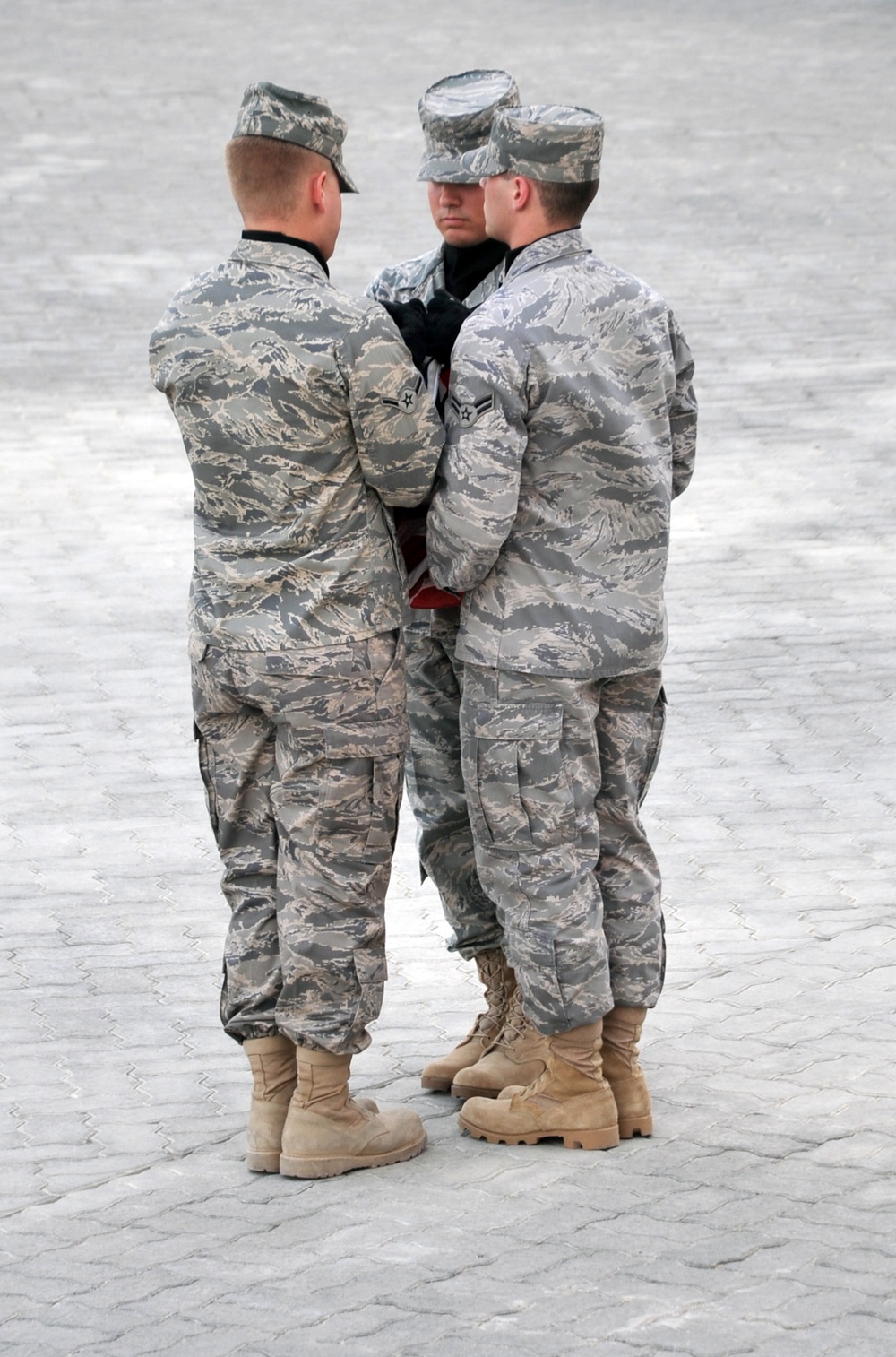 Deployed Security Forces Lead Wing Retreat Ceremony in Southwest Asia