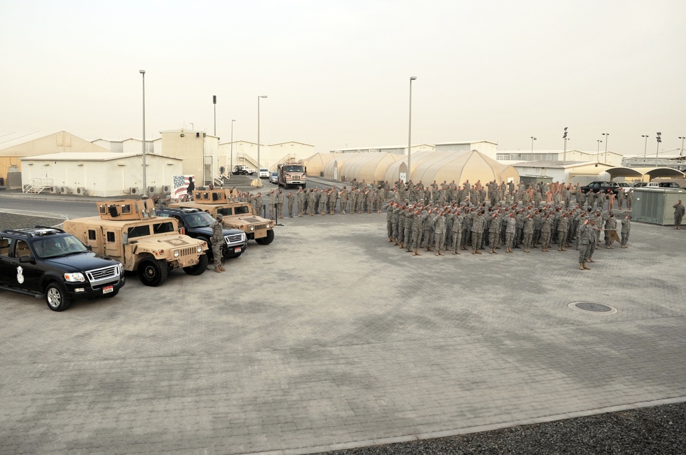 Deployed Security Forces Lead Wing Retreat Ceremony in Southwest Asia