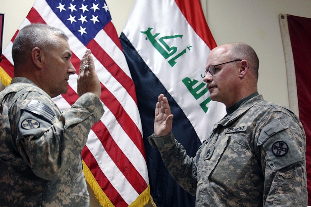 16th Engineer Soldiers re-enlist