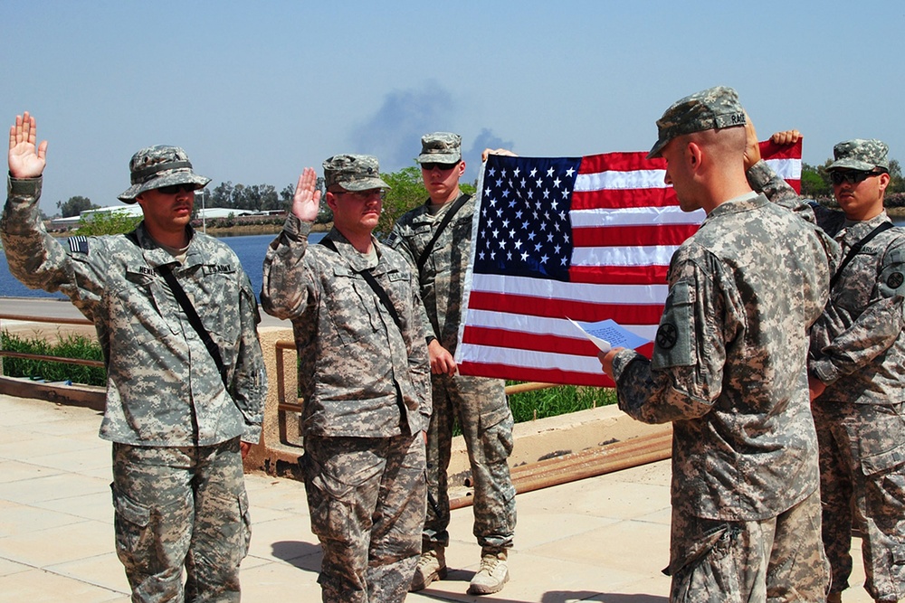 16th Engineer Soldiers re-enlist