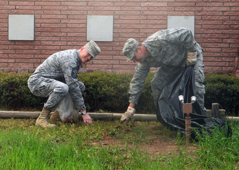 Altus honors Earth Day with base cleanup