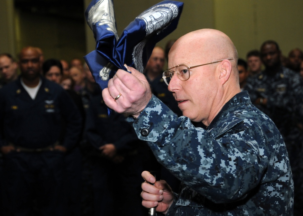 command pinning ceremony aboard USS George H.W. Bush