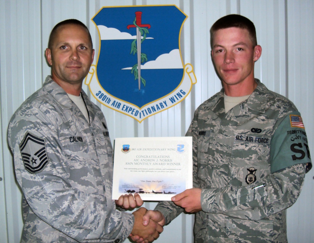 Joint Base MDL Airman, New Hope Native Supports Security Forces Ops in Southwest Asia; Earns Deployed Wing's Airman of the Month Honors