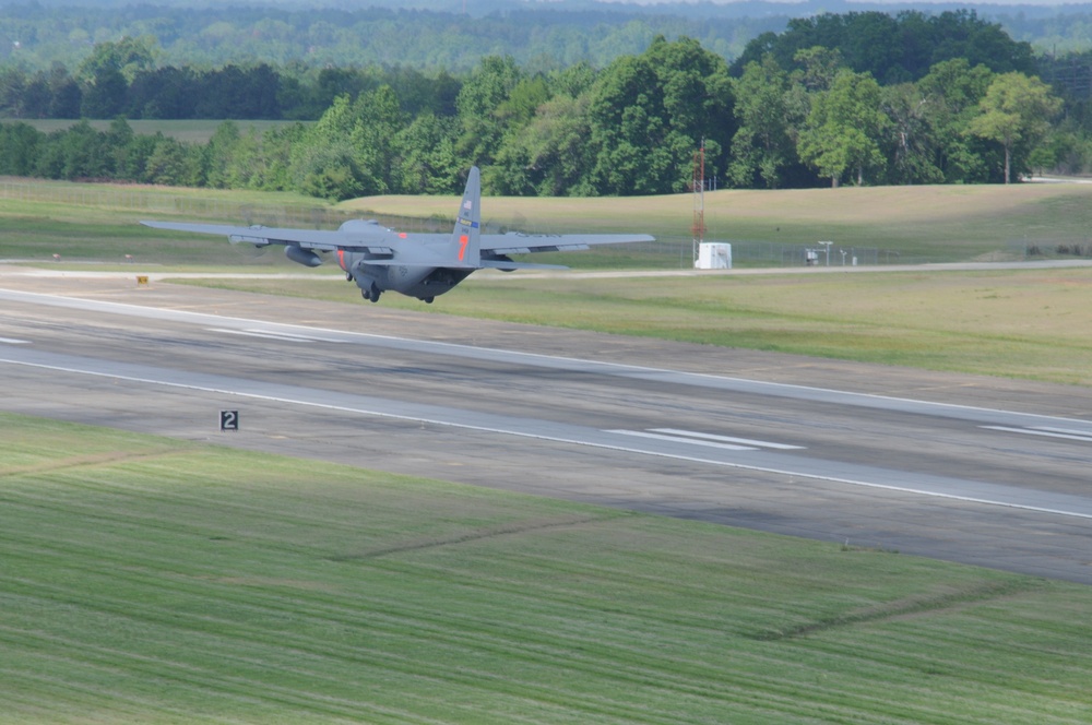 Aircraft MAFFS Seven From the North Carolina Air National Guard Takes Off to Perform Another MAFFS Training Mission in Greenville, SC.