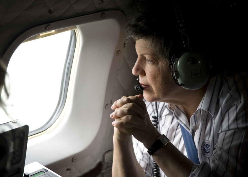 DHS Secretary Napolitano Surveys Deepwater Horizon Spill