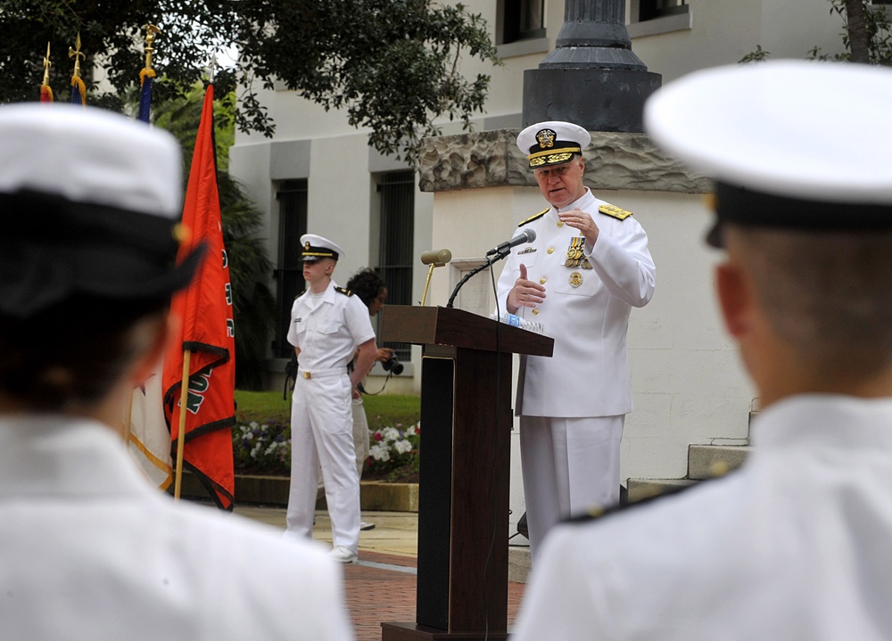 Naval Reserve Officers Training Corps commissioning ceremony