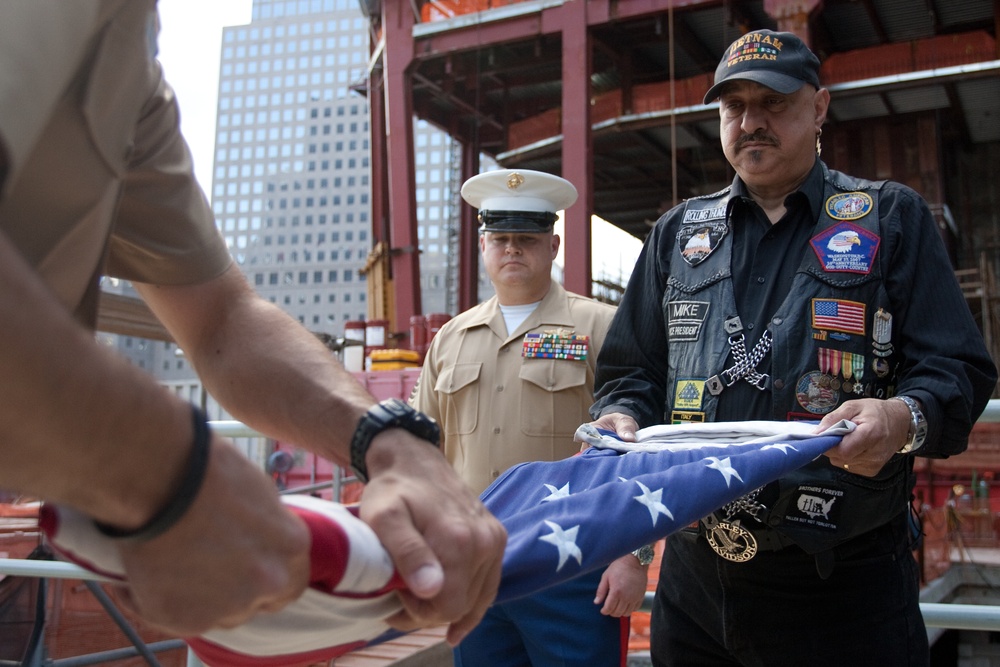 WTC Flag Raising for Warrior Games