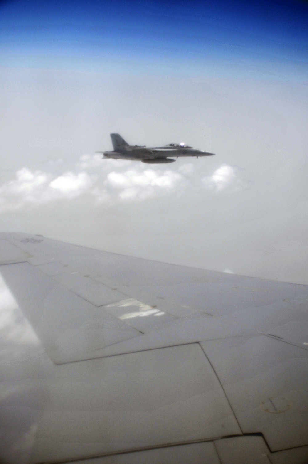 Navy F-18s Refueled by KC-10