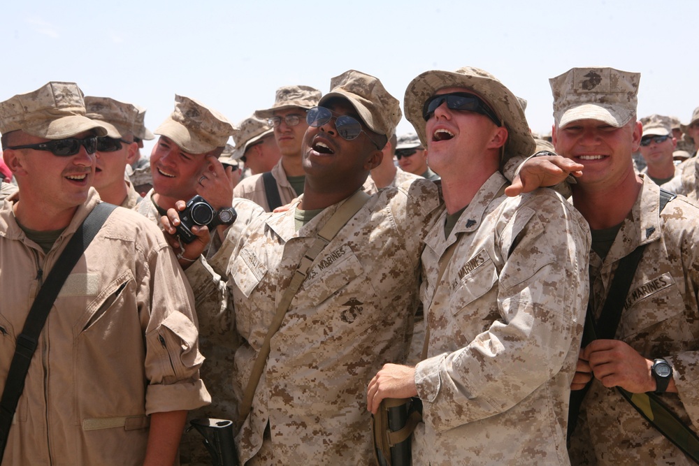 Toby Keith performs for Marines in Afghanistan