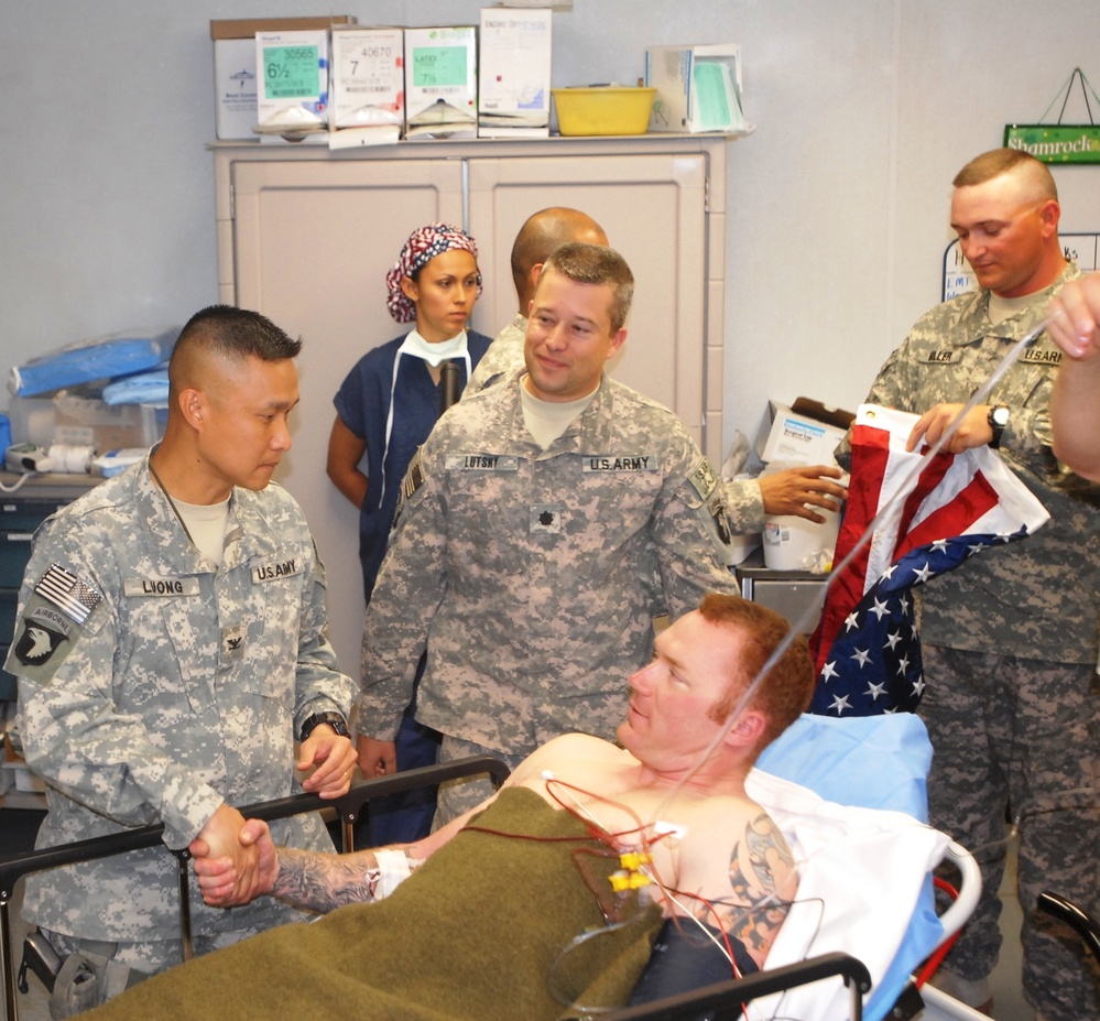 Soldier Escapes Death on Birthday, and Re-enlists