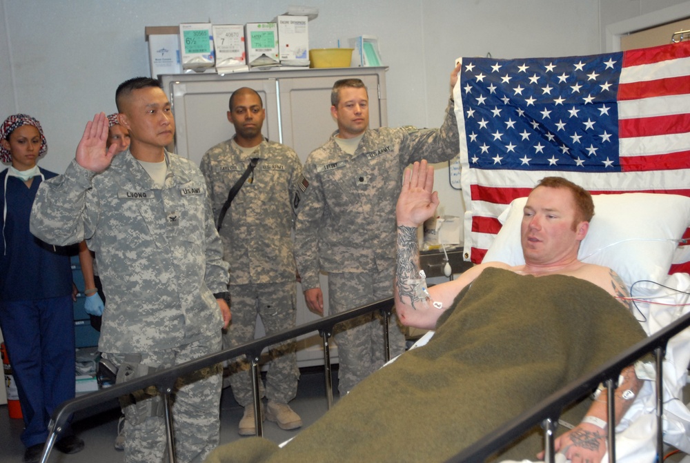 Soldier Escapes Death on Birthday, and Re-enlists