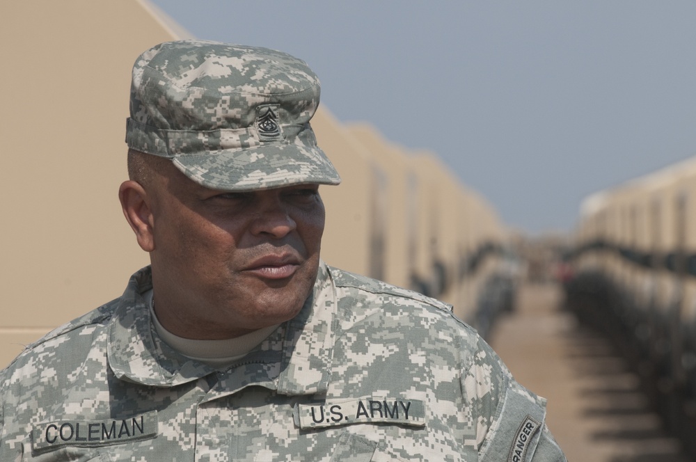 CSM Coleman, USF-I DCG-O Senior Enlisted Advisor, Visits Camp Taji