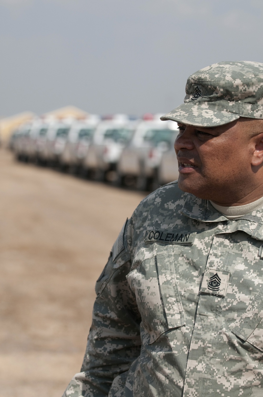 CSM Coleman, USF-I DCG-O Senior Enlisted Advisor, Visits Camp Taji