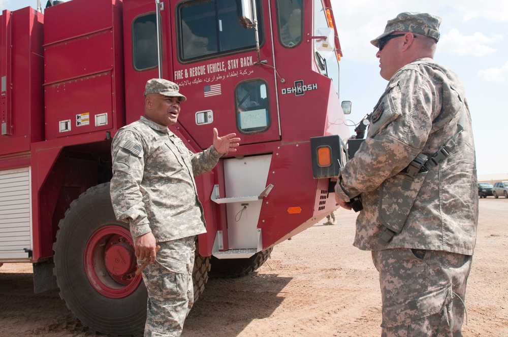 CSM Coleman, USF-I DCG-O Senior Enlisted Advisor, Visits Camp Taji