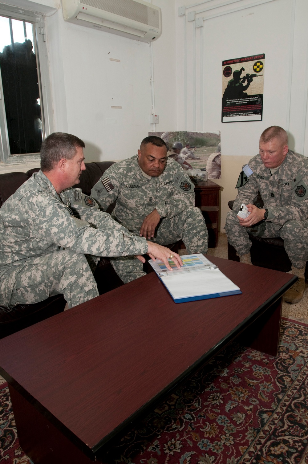 CSM Coleman, USF-I DCG-O Senior Enlisted Advisor, Visits Camp Taji