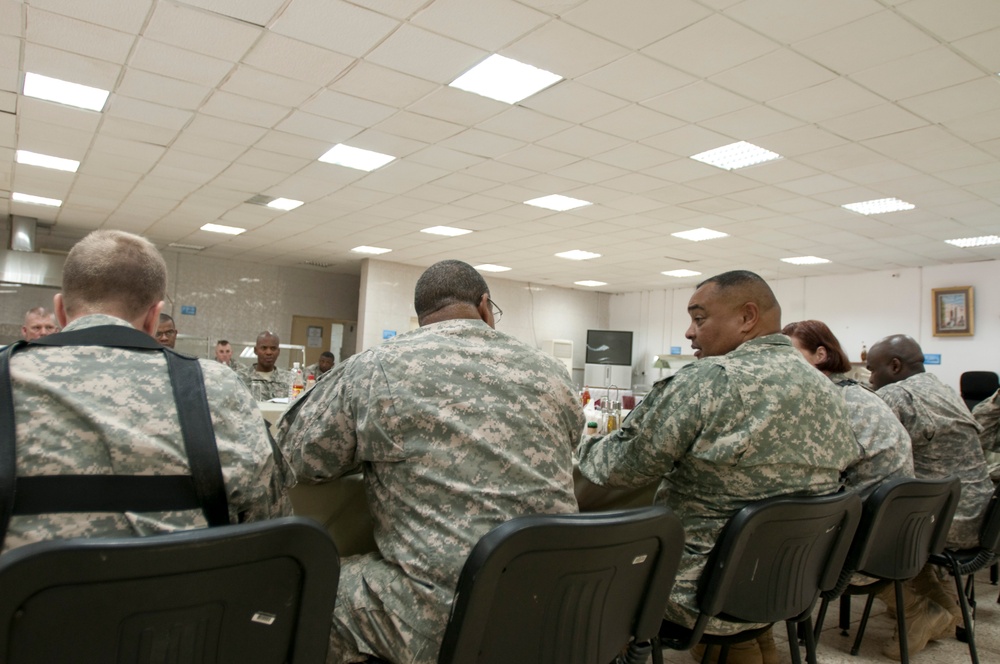 CSM Coleman, USF-I DCG-O Senior enlisted advisor, visits Camp Taji