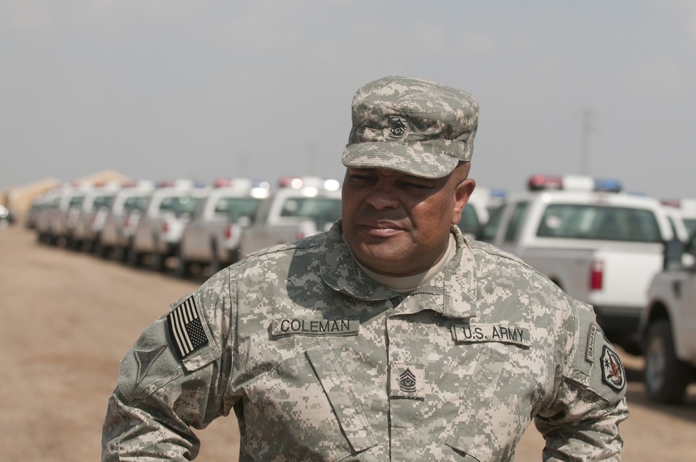 CSM Coleman, USF-I DCG-O Senior enlisted advisor, visits Camp Taji