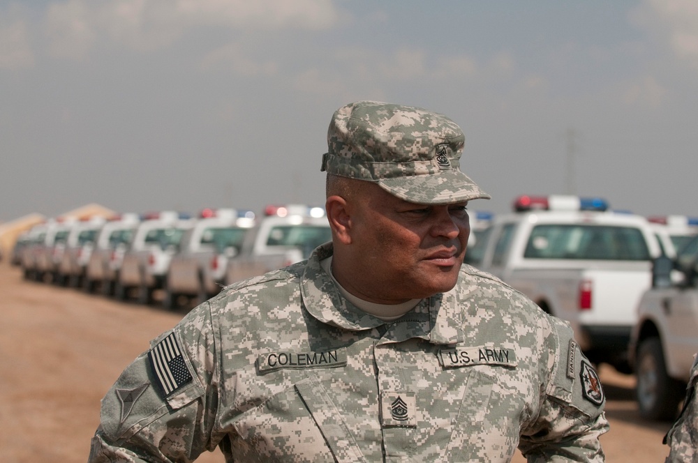 CSM Coleman, USF-I DCG-O Senior Enlisted Advisor, Visits Camp Taji