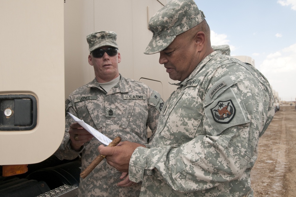 CSM Coleman, USF-I DCG-O Senior enlisted advisor, visits Camp Taji