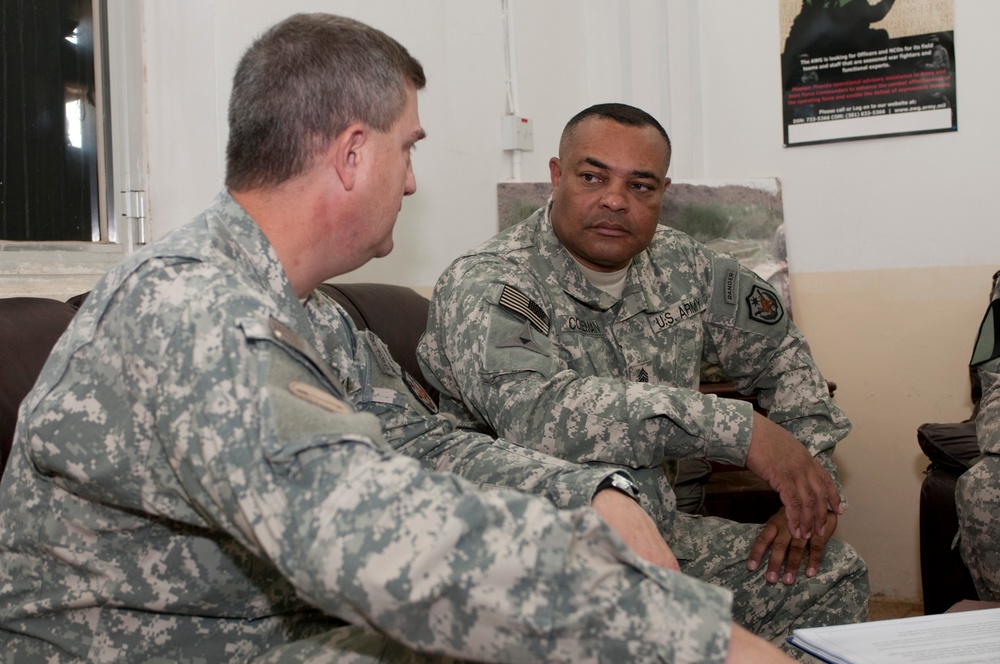 CSM Coleman, USF-I DCG-O Senior enlisted advisor, visits Camp Taji