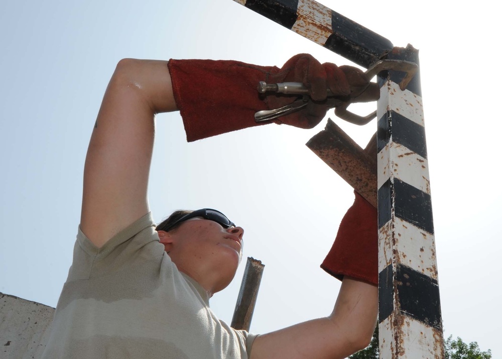 Military volunteers improve community for Djibouti youth