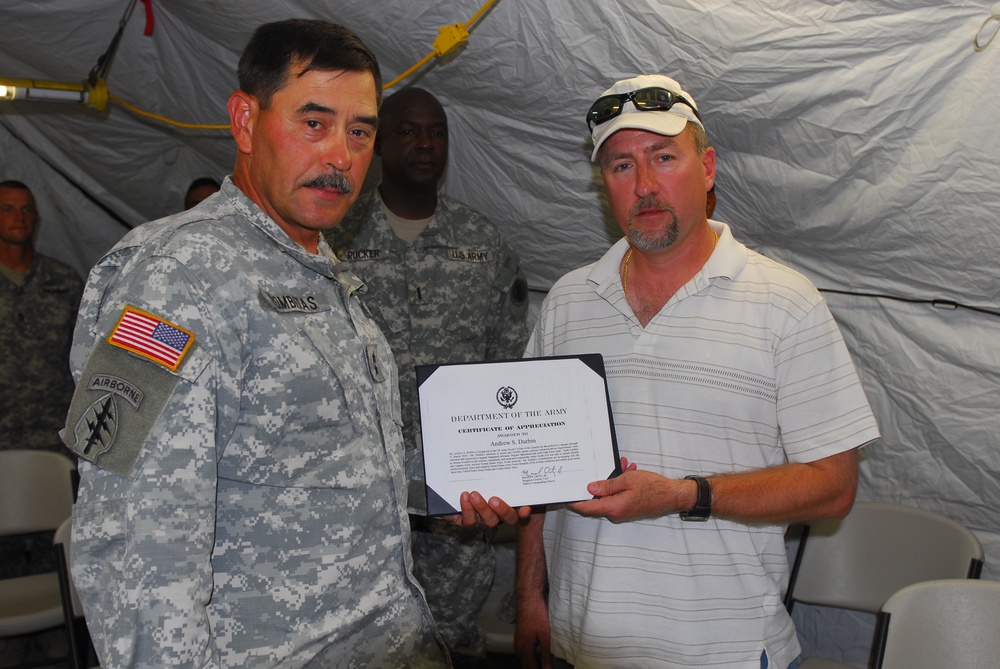 Army South civilian receives award